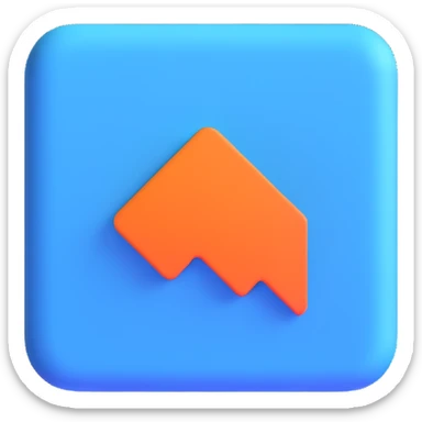 blue square with rounded corners sticker