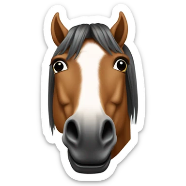 a horse upside down sticker