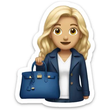 Just a dark blue birkin sticker