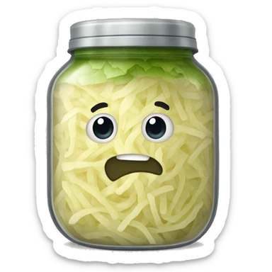 sauerkraut jar sticker