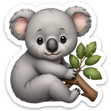 Cute sleepy koala bear sticker