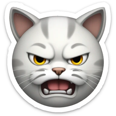 Angry cat sticker