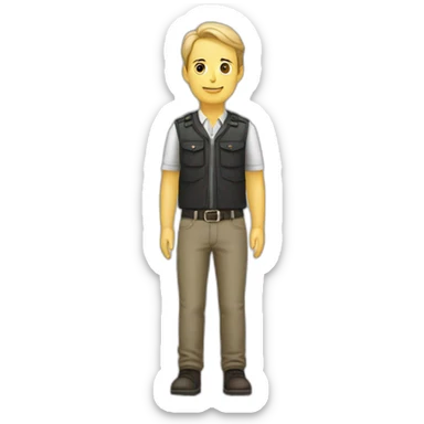 german prototyp person, full body, make it the most german possible sticker