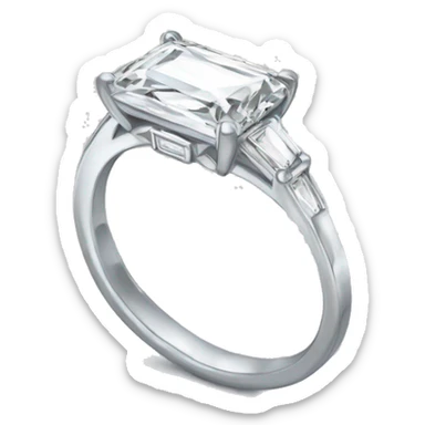 rectangle diamond engagement ring sticker