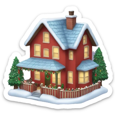 Christmas house sticker