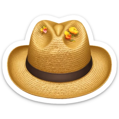 Create strow hat fom one piece emoji sticker