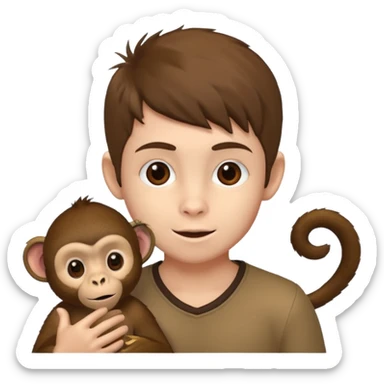 Monkey spanking boy  sticker