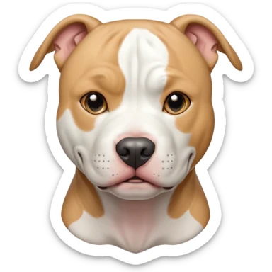 Pitbull dog white  sticker