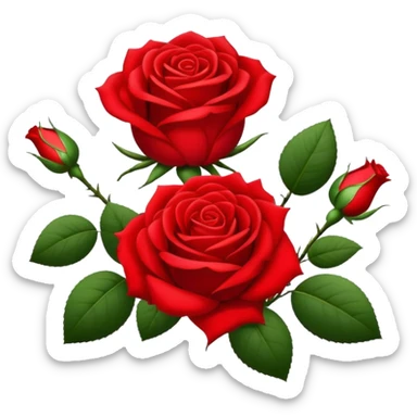 Red roses  sticker
