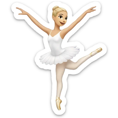 Make a swan ballet dancer  sticker