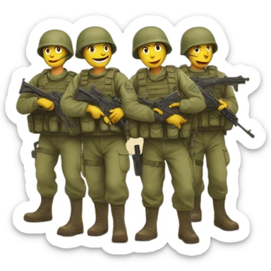a postcard with israeli soldiers on war sticker