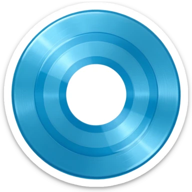 Light blue vinyl record sticker