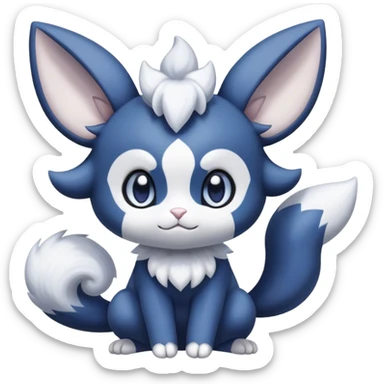 Minccino-Espurr-Meowstic-creature-hybrid sticker