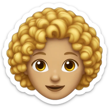 curly-blonde-woman-cat-bengal sticker