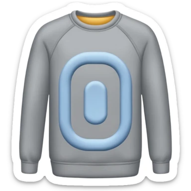 plain medium-thick pullover top, minimal style sticker