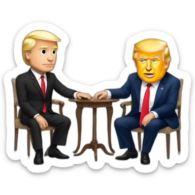 Macron et Trump qui s'embrasse sticker