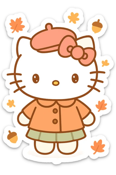 Hello Kitty Autumn Style sticker