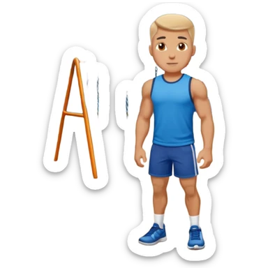 white sportsman in the playground sticker