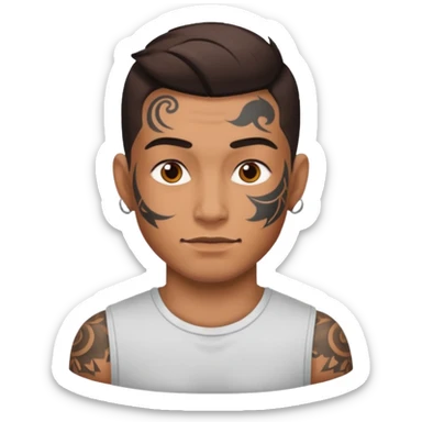 a tatooed man sticker