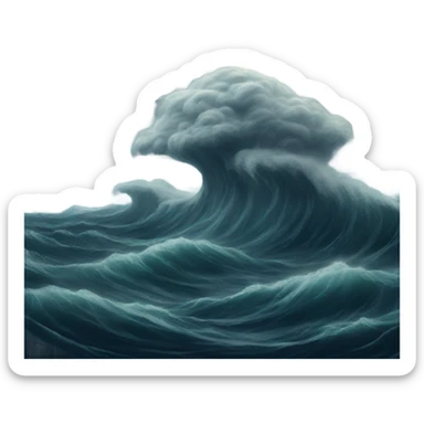 ocean storm  sticker