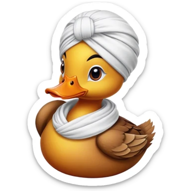 duck wearing turban sticker
