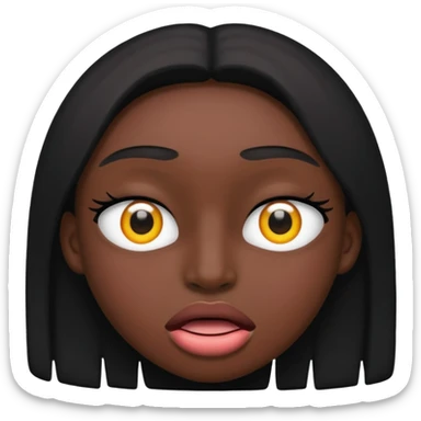 make this emoji 😵 black but the eyes and the mouth should be withe no it should be the same sticker