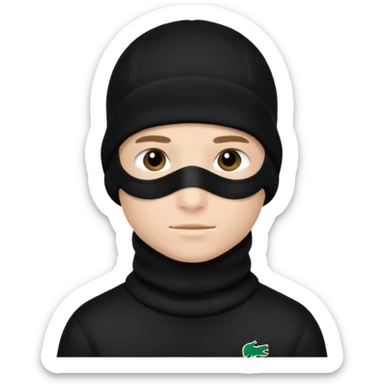 boy lacoste balaclava black lacoste sticker