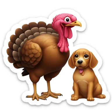 turkey with a dog sticker