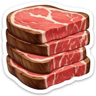 I need some steaks, meat, products, products. sticker