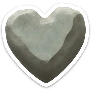 Piedra corazón piedra sticker