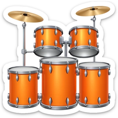 Neon orange drums sticker