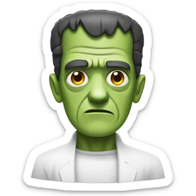 Frankenstein with google eyes sticker