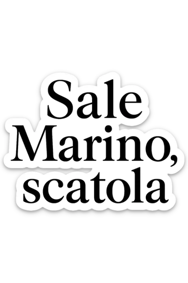 Sale marino, scatola in italiano sticker
