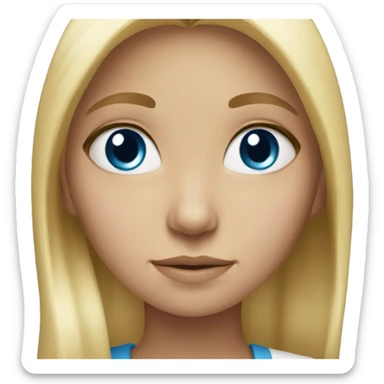 Blonde girl blue eyes prayer sticker