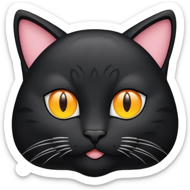 een swarte kat die aan het wenen is sticker