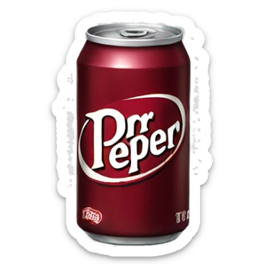 dr pepper can sticker