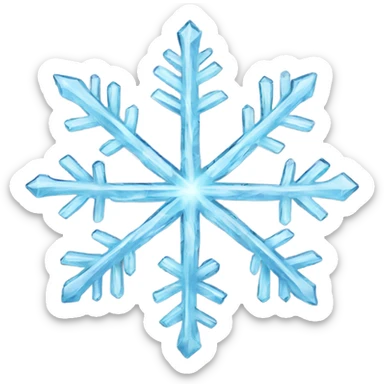 A crystal snowflake sticker