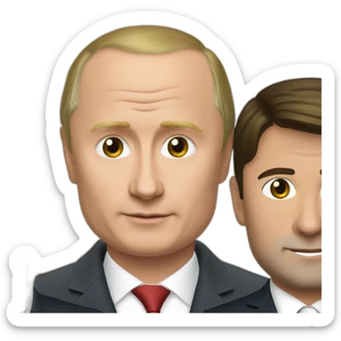 putin-and-zelensky sticker