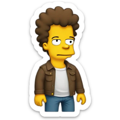 Brown shirt Bart simpson sticker