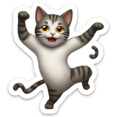 a dancing cat sticker