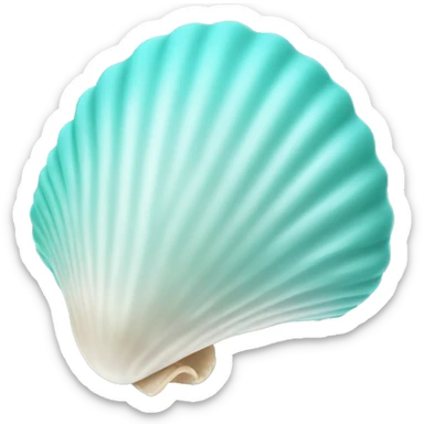 light teal seashell sticker