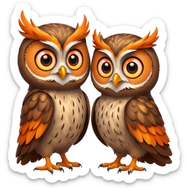 Chat x hiboux  sticker