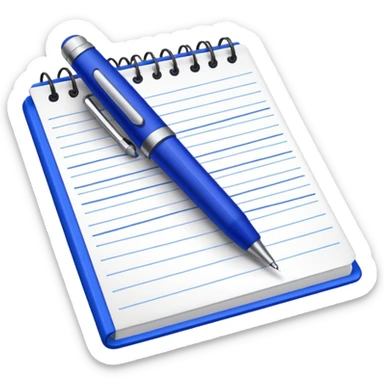 ballpoint pen and lined paper sticker