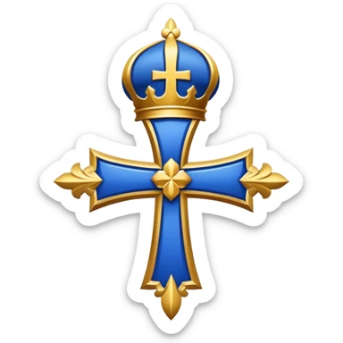 Bishop's emblem with a touch of dark blue sticker