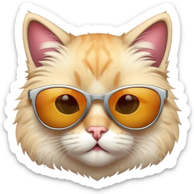 Cat with sunglasses sticker