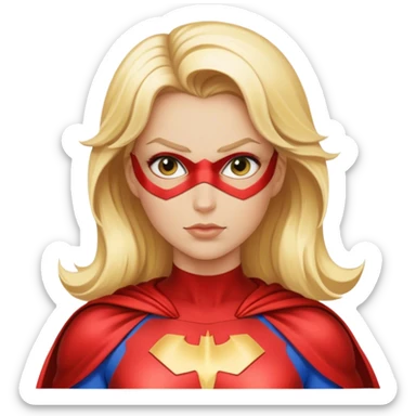 Blonde woman superhero  sticker