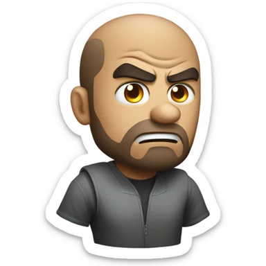 Angry man playing video game sticker