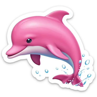 Pink dolphin sticker