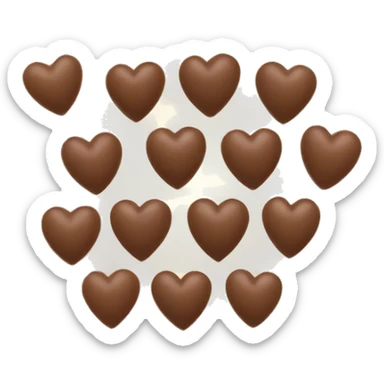 Mocha color heart sticker