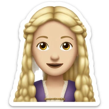 Queen Jane tudor England long blonde hair  sticker